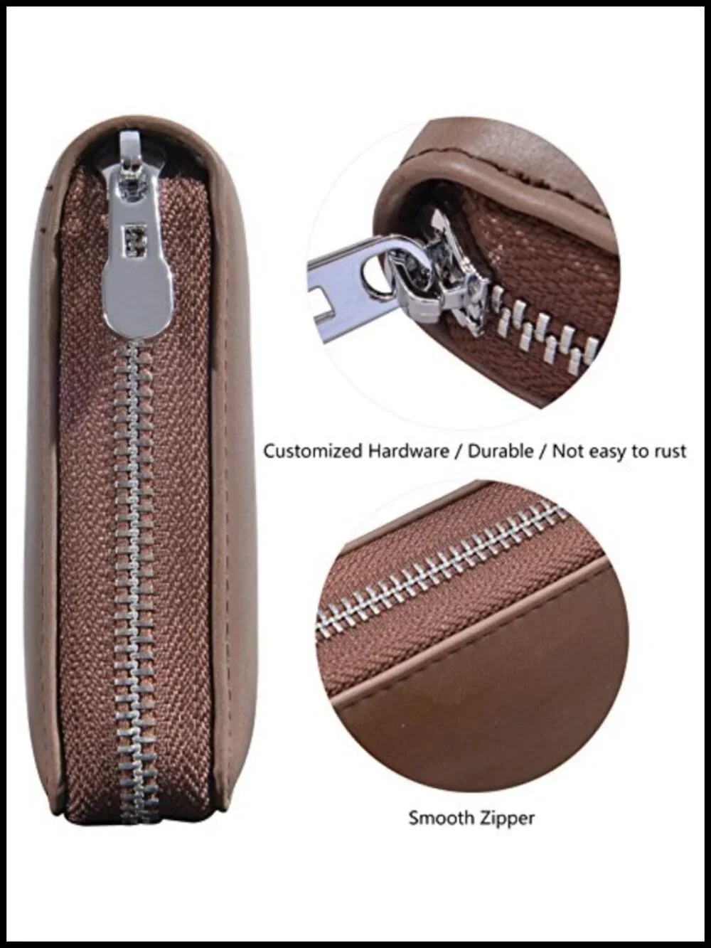 Genuine Leather RFID Blocking Passport Wallet Card Holder Case, 24 Slots,